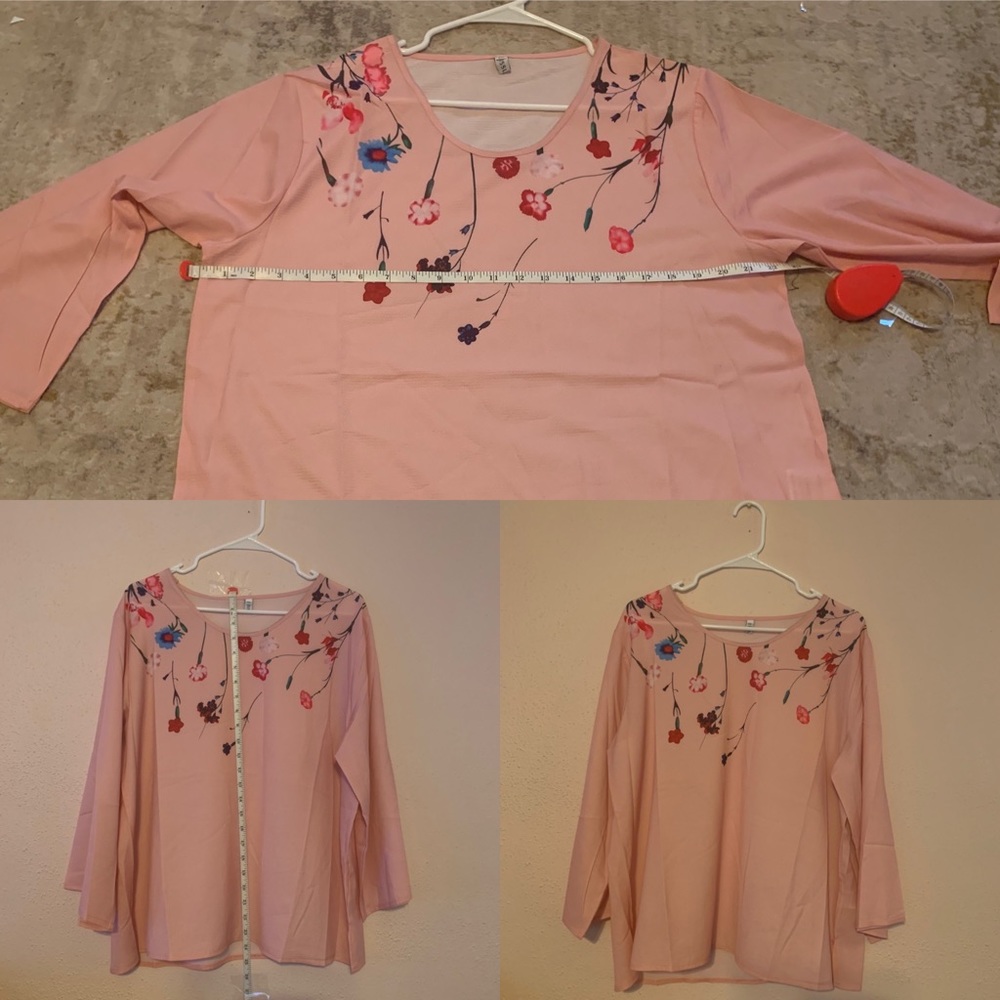 Pink floral 3/4 sleeve blouse 👚 3 for $20 sale 🍁